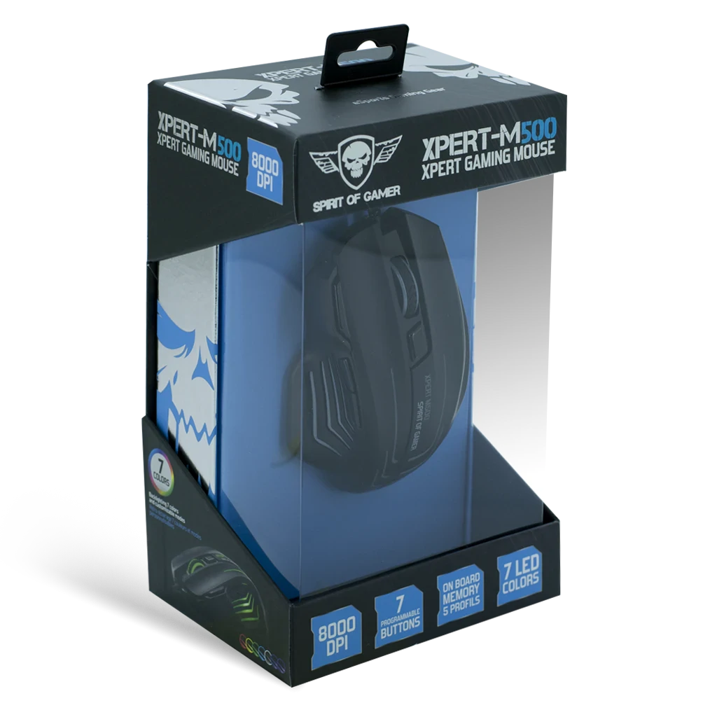 Mouse Gaming Spirit of Gamer Xpert M-500 Gaming 8000DPi 7 Butoane Negru thumb