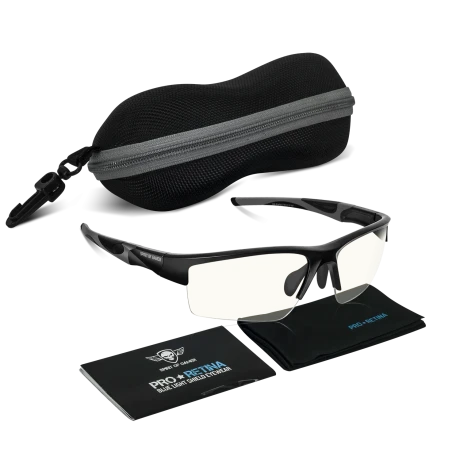 Ochelari Gaming cu Protectie Spirit of Gamer Pro Retina AntiBlue/UV Negru