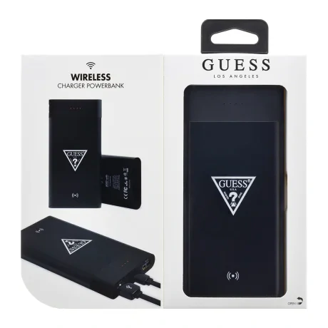 Power Bank Wireless 8000mAh, Guess Negru