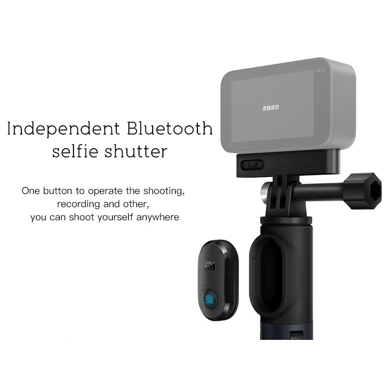 Selfie Stick Xiaomi cu Trepied si Declansator Bluetooth Negru thumb