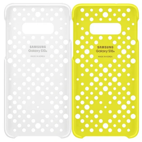Set Husa Cover Samsung Pattern pentru Samsung Galaxy S10e Alb - Galben