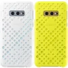 Set Husa Cover Samsung Pattern pentru Samsung Galaxy S10e Alb - Galben