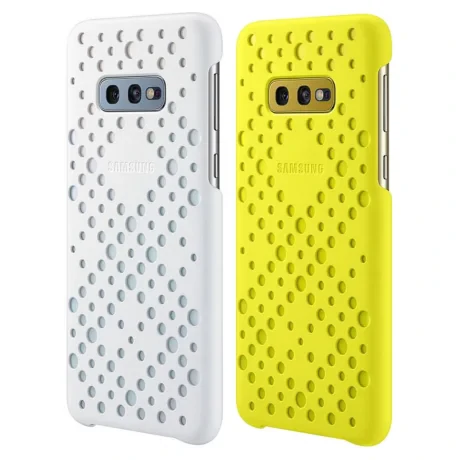 Set Husa Cover Samsung Pattern pentru Samsung Galaxy S10e Alb - Galben