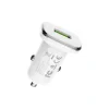 Set Incarcator Auto Borofone BZ12A 1xUSB+Cablu Date Micro Usb 1m Alb