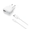Set Incarcator Retea Cellularline QC 3.0 10W+Cablu Date Micro Usb 1m Alb