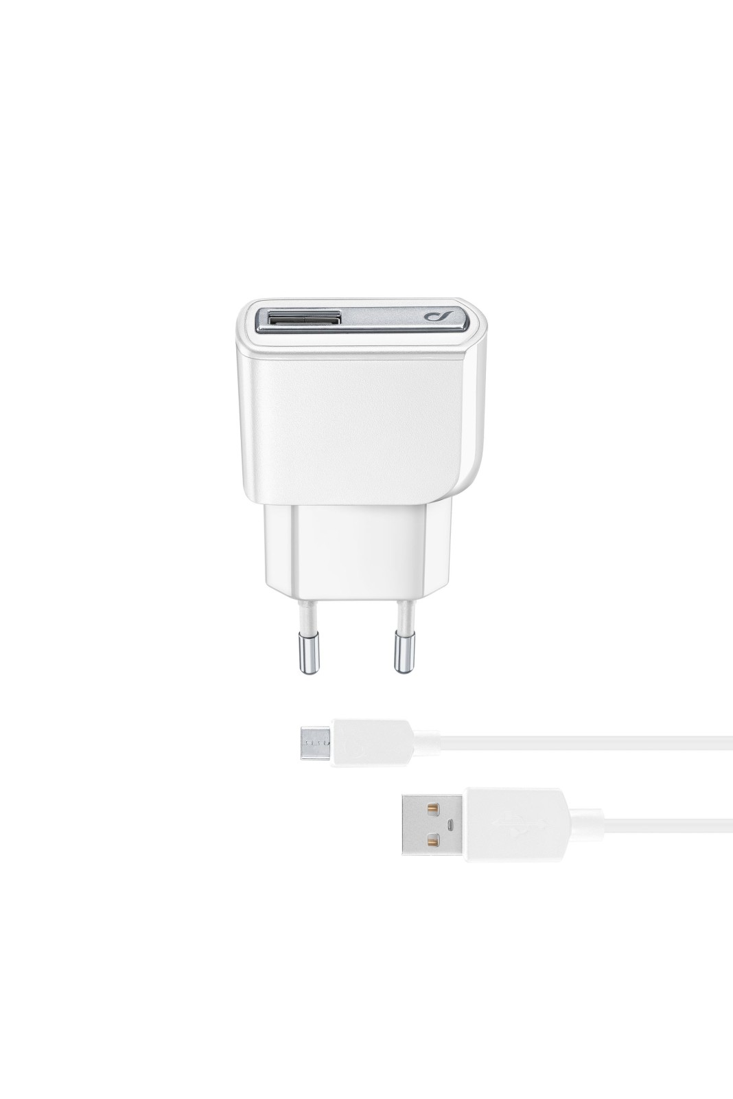 Set Incarcator Retea Cellularline QC 3.0 10W+Cablu Date Micro Usb 1m Alb thumb