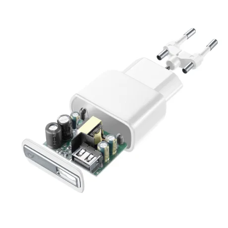 Set Incarcator Retea Cellularline QC 3.0 10W+Cablu Date Micro Usb 1m Alb