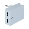 Set Incarcator Retea Swissten Smart IC 2xUSB 3A + Cablu Date Type C 1.2m Alb