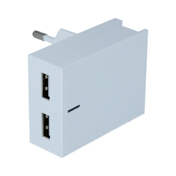 Set Incarcator Retea Swissten Smart IC 2xUSB 3A + Cablu Date Type C 1.2m Alb