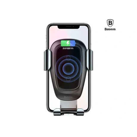 Suport Auto cu incarcare wireless Baseus Gravity Air Vent 5V Negru