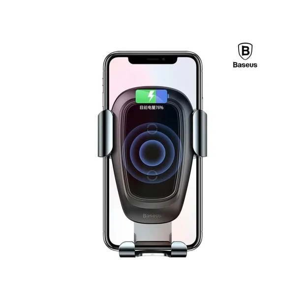 Suport Auto cu incarcare wireless Baseus Gravity Air Vent 5V Negru