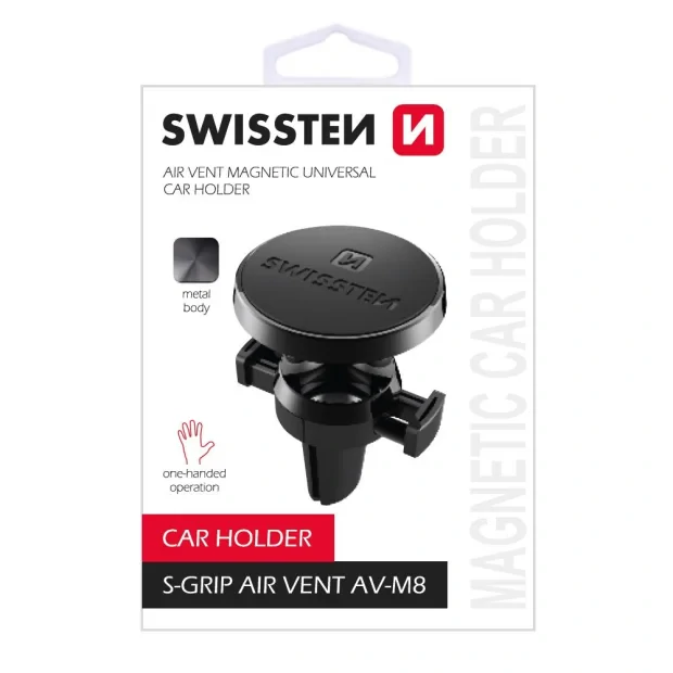 Suport Auto Swissten S-GRIP AV-M8 Magnetic Air Vent Negru