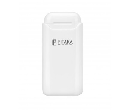 Suport Dock Incarcare Pitaka AirPolPal Wireless pentru Apple Airpods 1/2 1200mAh Alb thumb