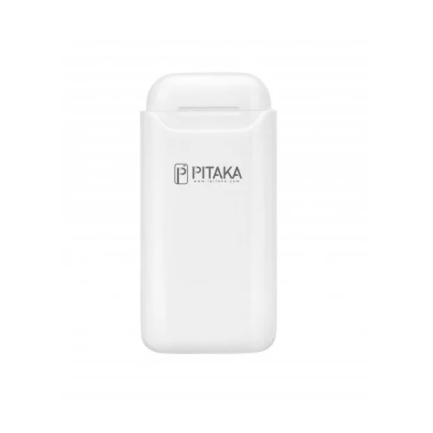 Suport Dock Incarcare Pitaka AirPolPal Wireless pentru Apple Airpods 1/2 1200mAh Alb